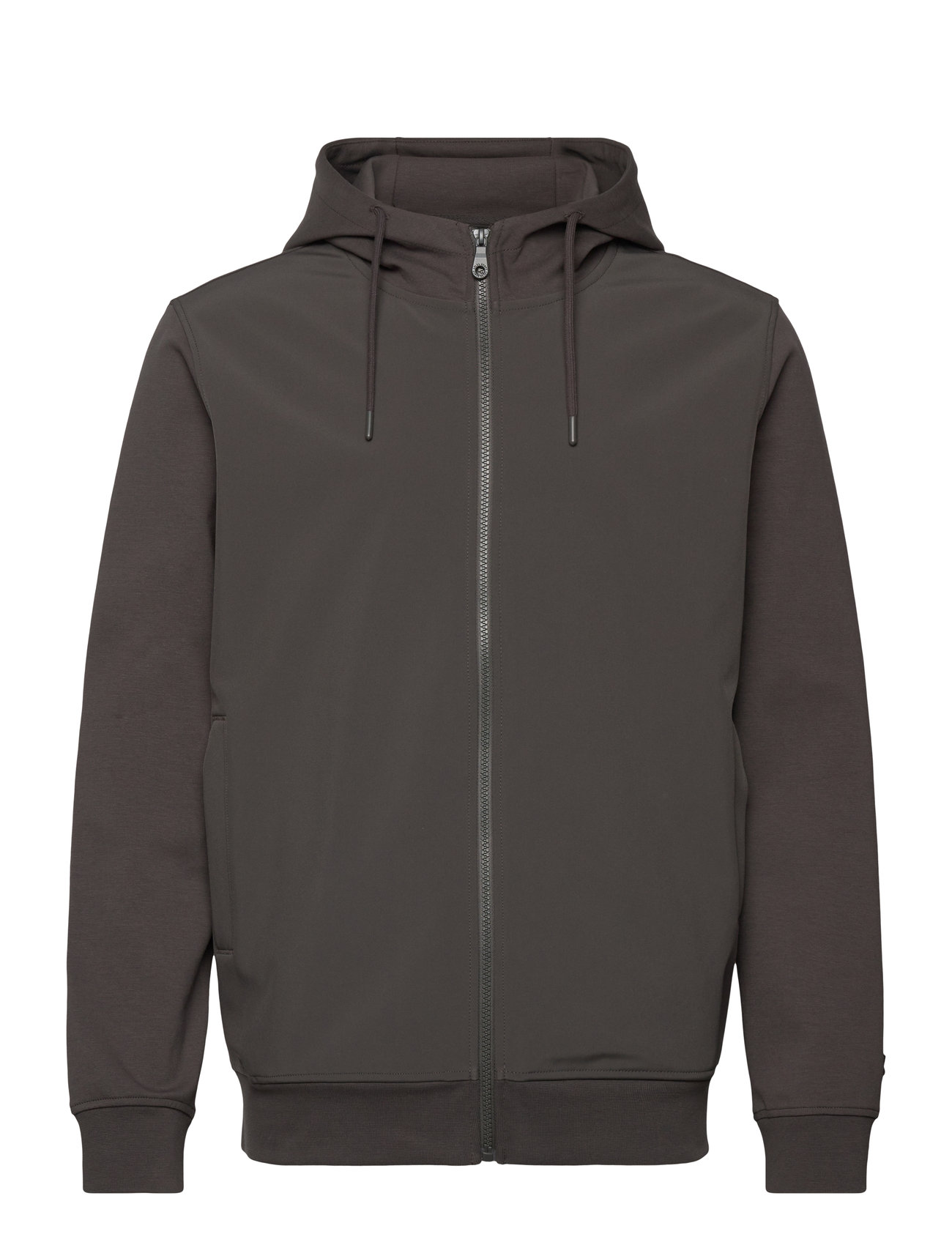 Lyle & Scott Softshell Hybrid Zip Through Hoodie Grå