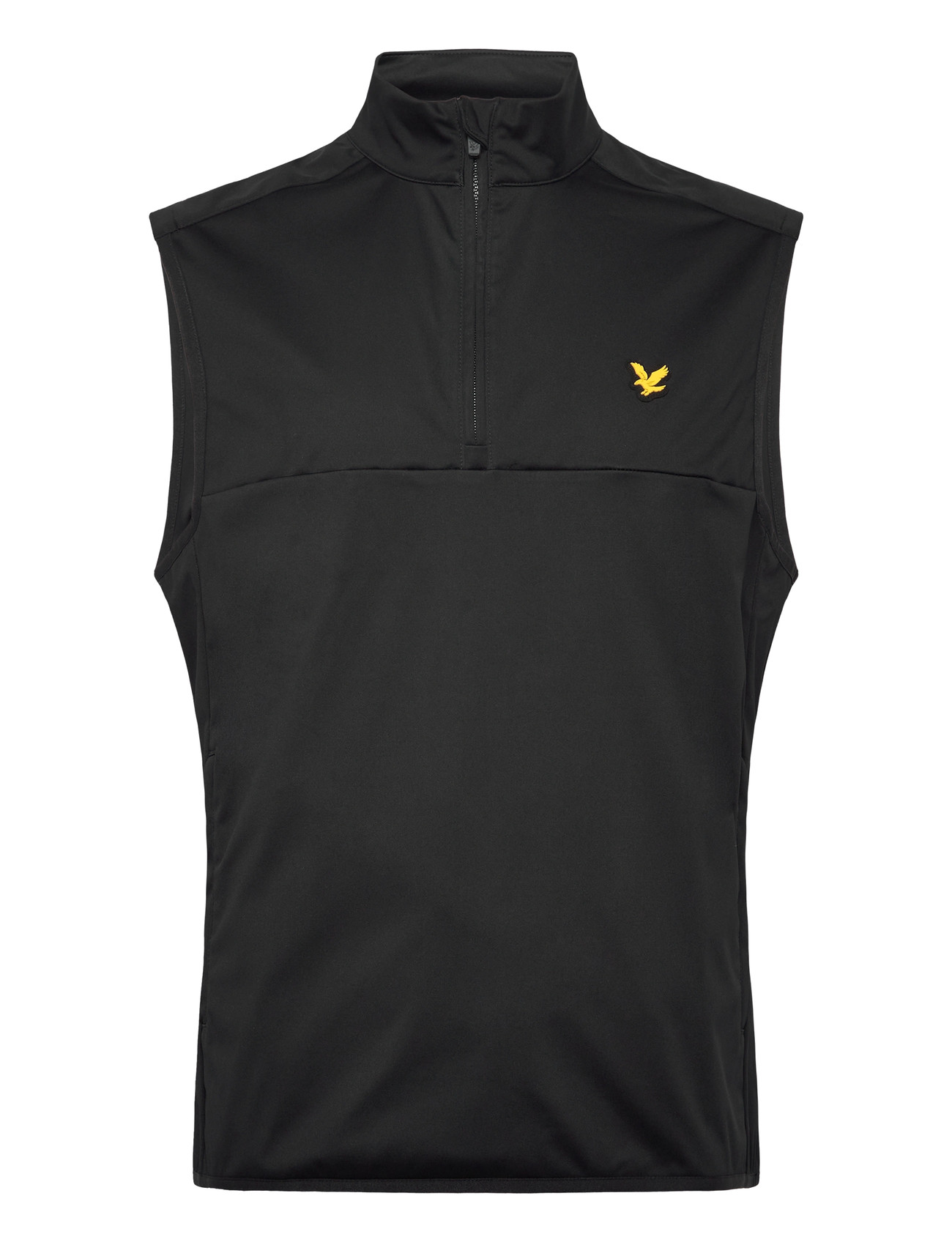 Lyle & Scott Golf Half Zip Windjammer Gilet, S, Black, Sport Overtøj > Sport Veste, Herre