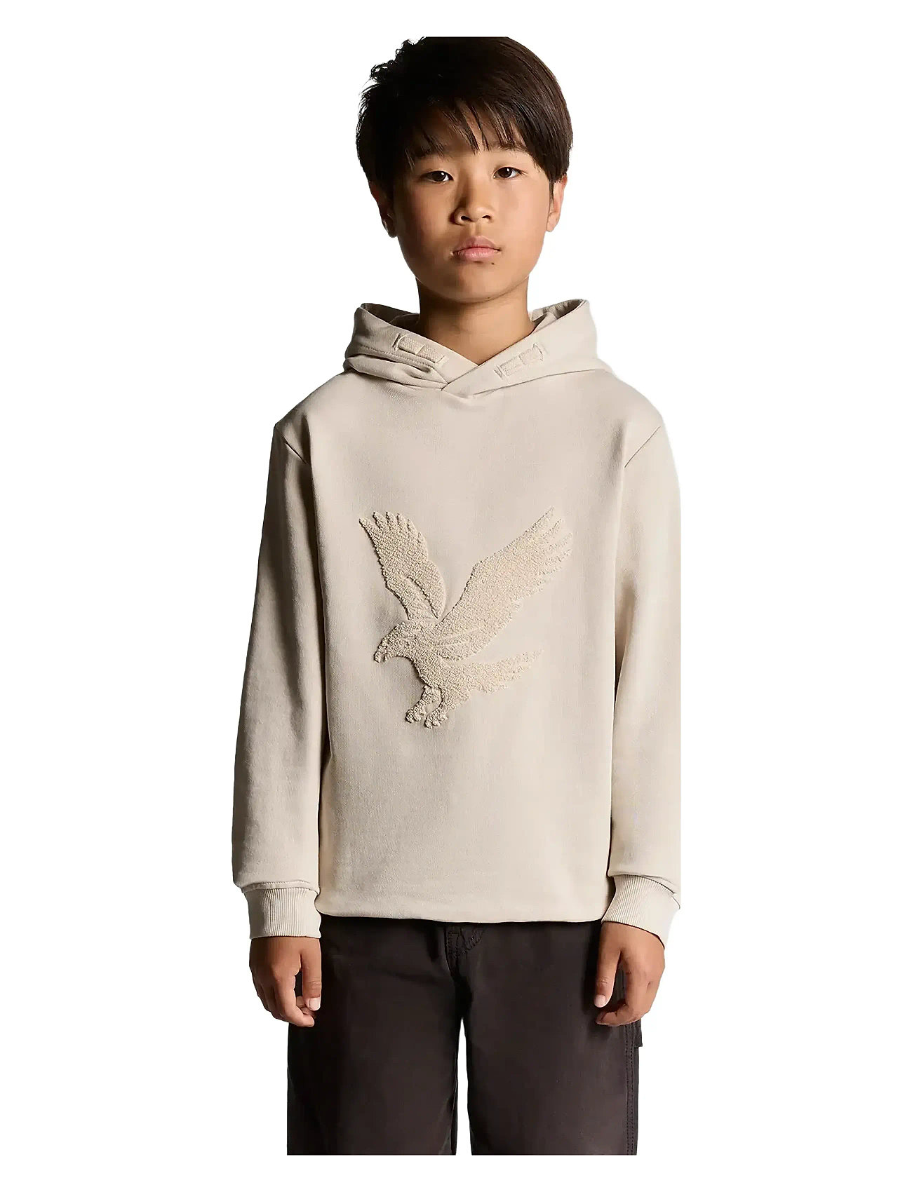 LYLE & SCOTT Towelling Eagle Pullover Hoodie Beige - 122-128 - Kinder
