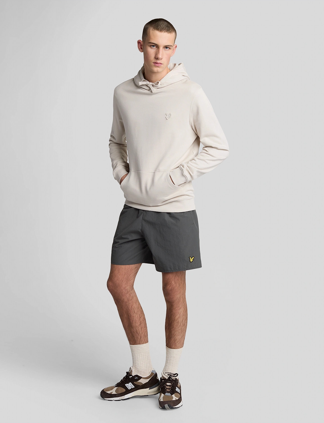 Lyle & Scott Plain Swimshort, L, Black, Badetøj > Shorts, Herre
