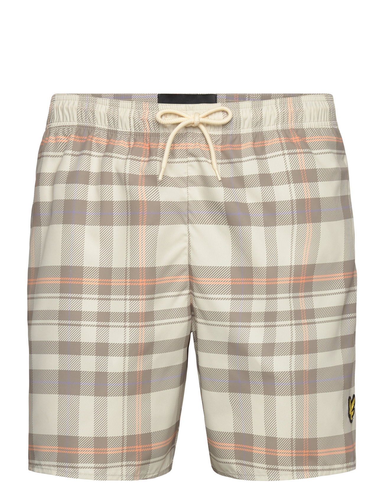 Tartan Resort Swimshort Badeshorts Beige Lyle & Scott