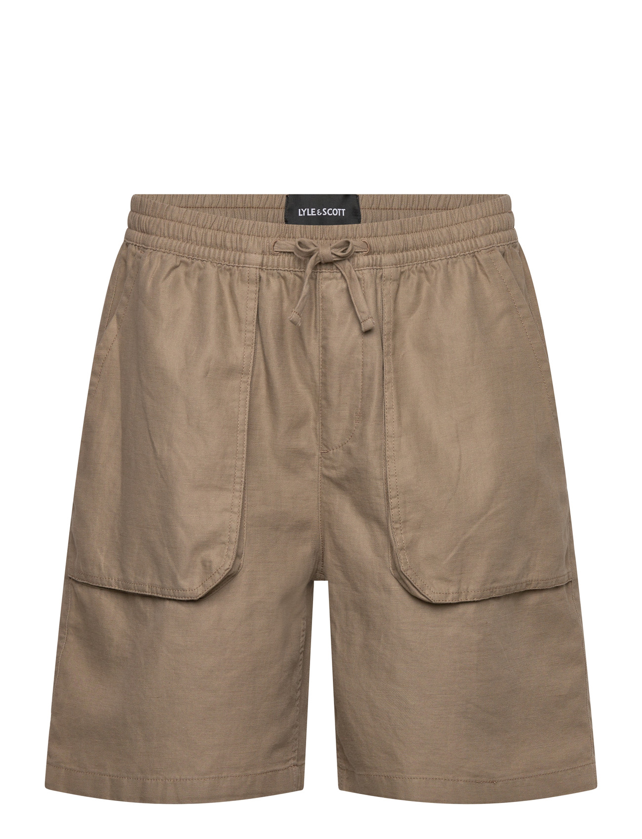 Lyle & Scott Linen Short, L, Beige, Shorts > Linen Shorts, Herre
