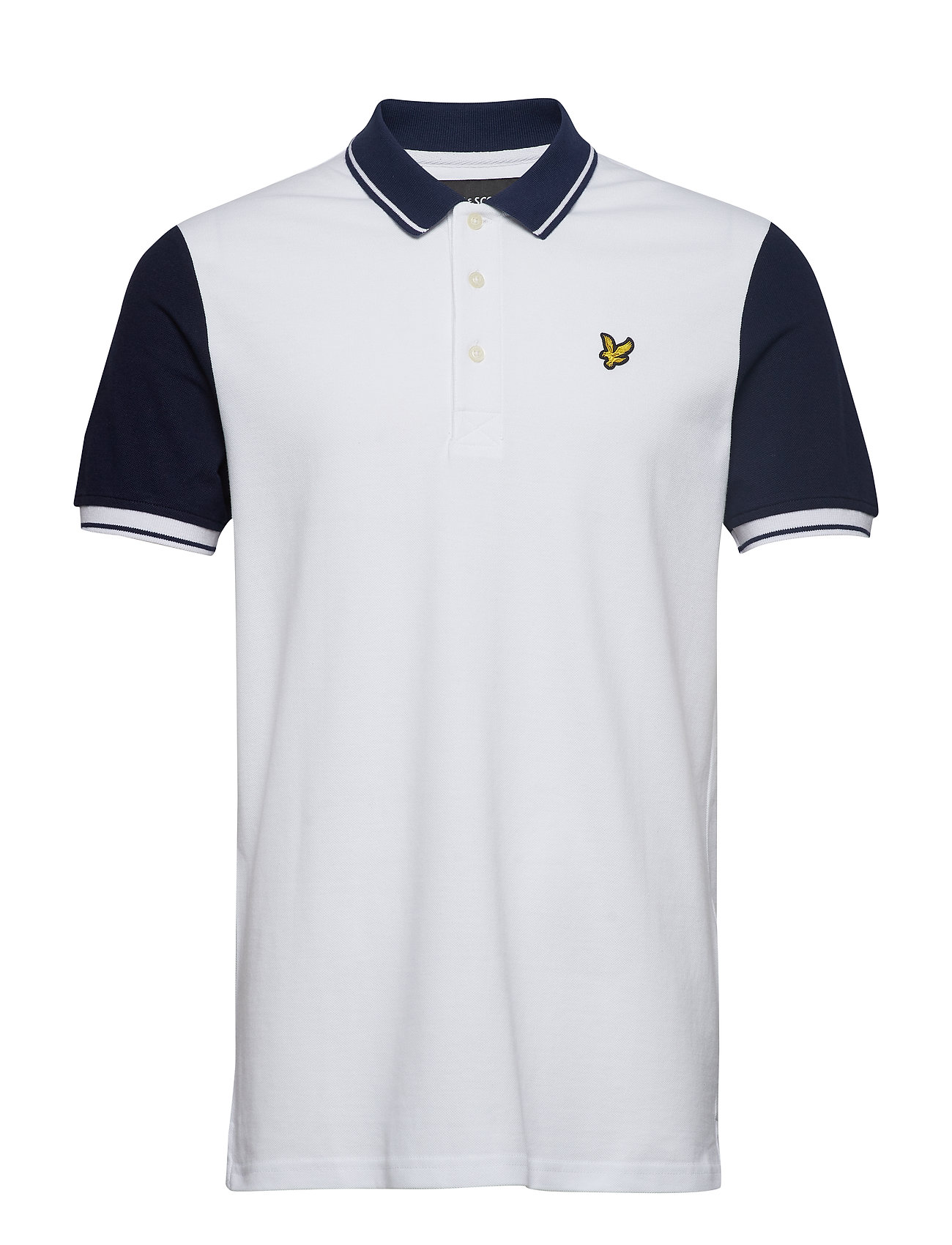 Mens Lyle and Scott Tipped Polo Shirts in White