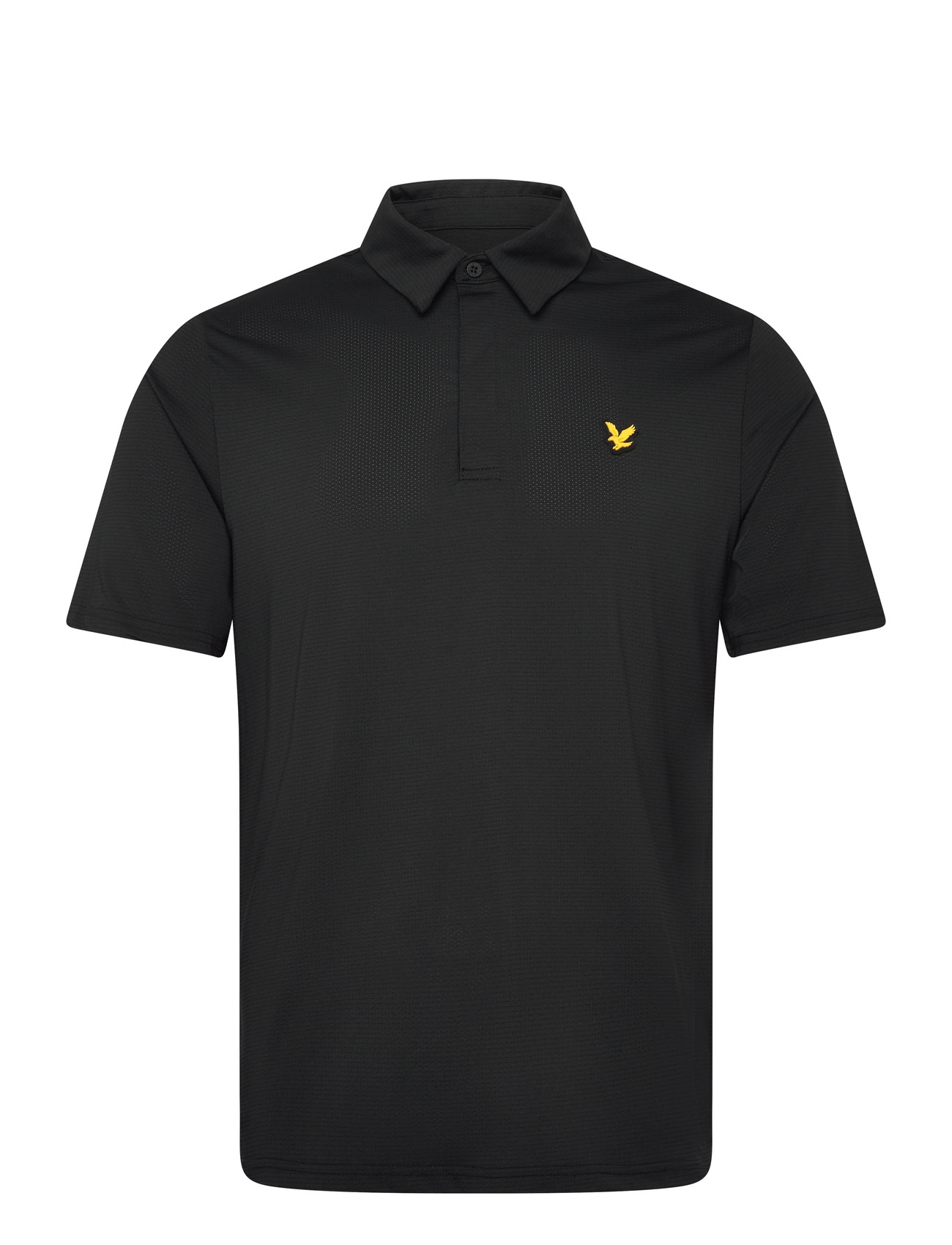 Lyle & Scott Golf Concealed Placket Polo Shirt, M, Black, Sport Polos > Sport Short-sleeved Polos, Herre