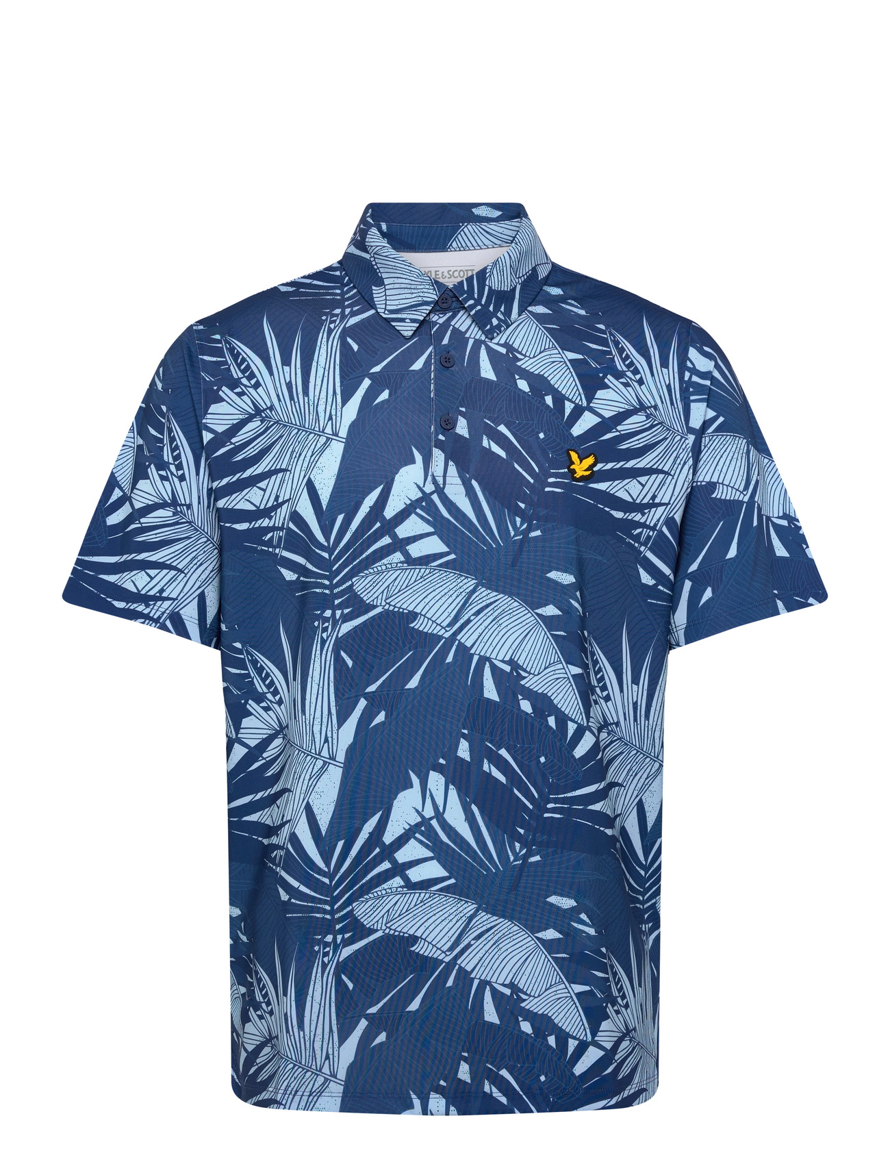 Lyle & Scott Golf Leaf Print Polo, M, Multi/patterned, Sport Polos > Sport Short-sleeved Polos, Herre