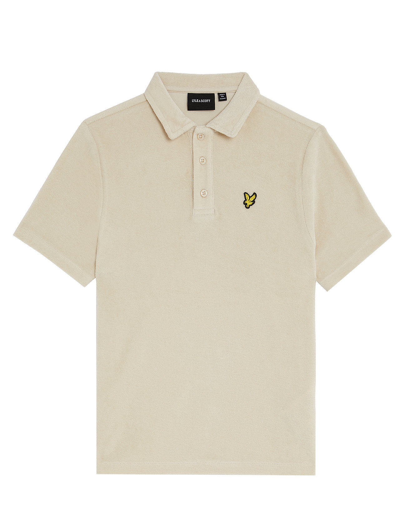 Lyle & Scott Towelling Polo Shirt Beige