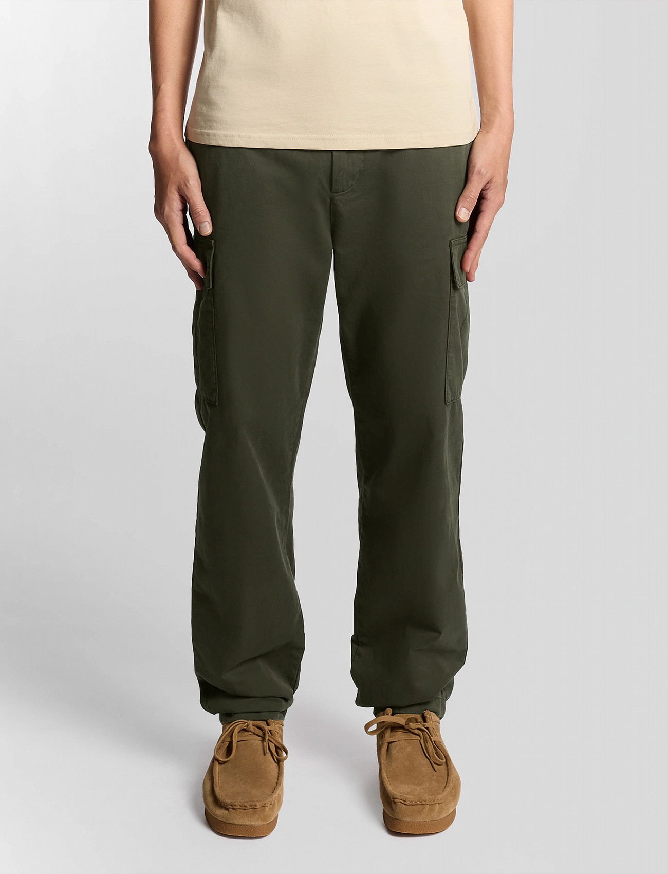 Lyle & Scott Cargo Pocket Trouser, W32L30, Khaki green, Bukser > Cargo-Bukser, Herre