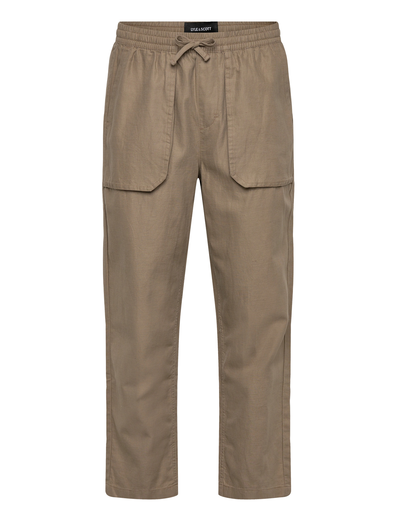 Lyle & Scott Linen Trousers, L, Beige, Bukser > Bukser I Hør, Herre