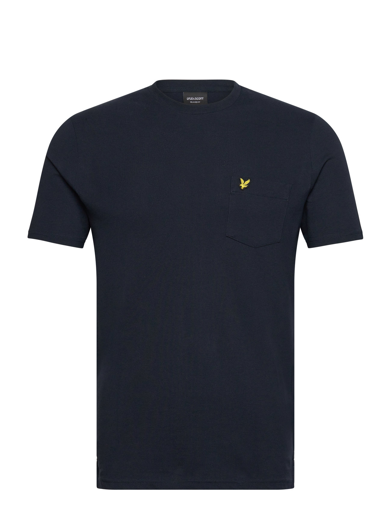 Lyle & Scott Plain Pique Pocket T-Shirt Marinblå