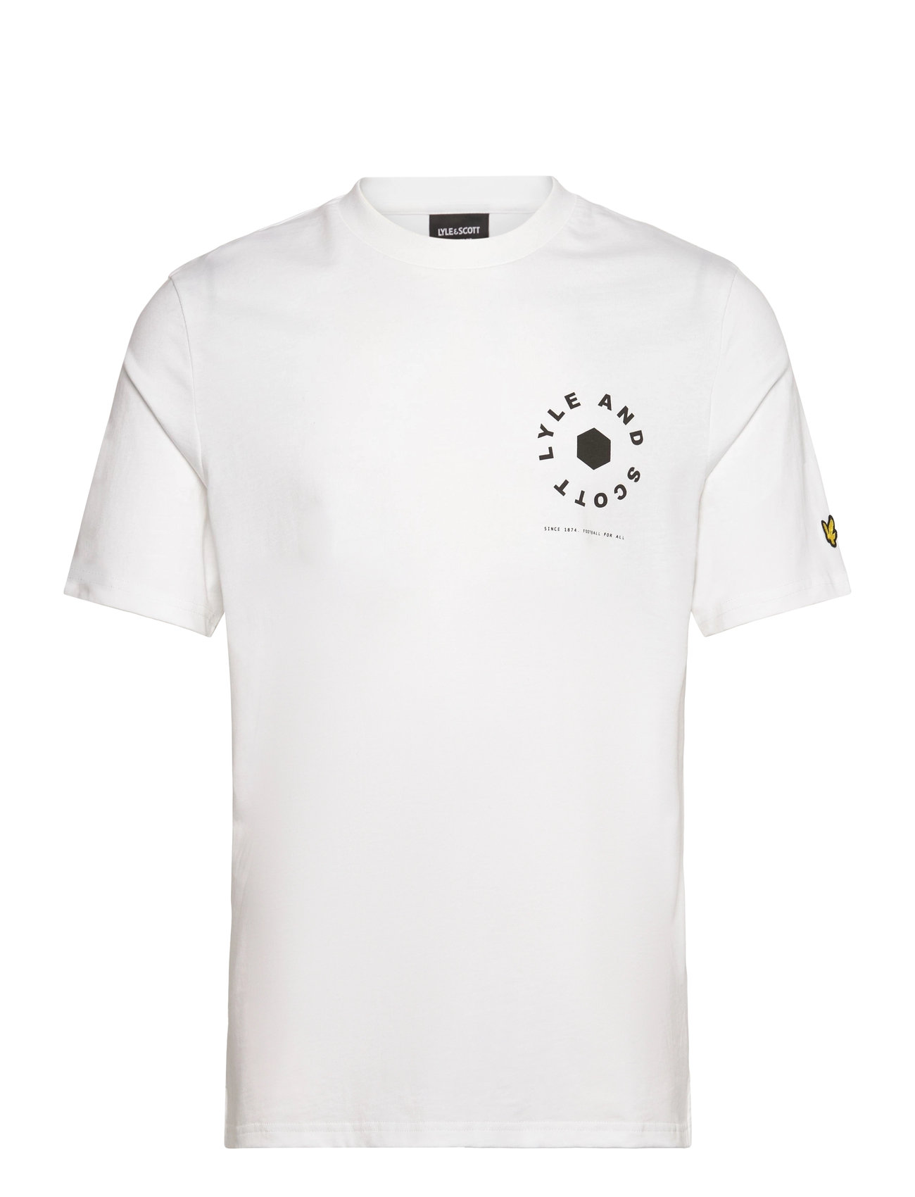 Lyle & Scott Football Wheel Graphic T-Shirt Vit