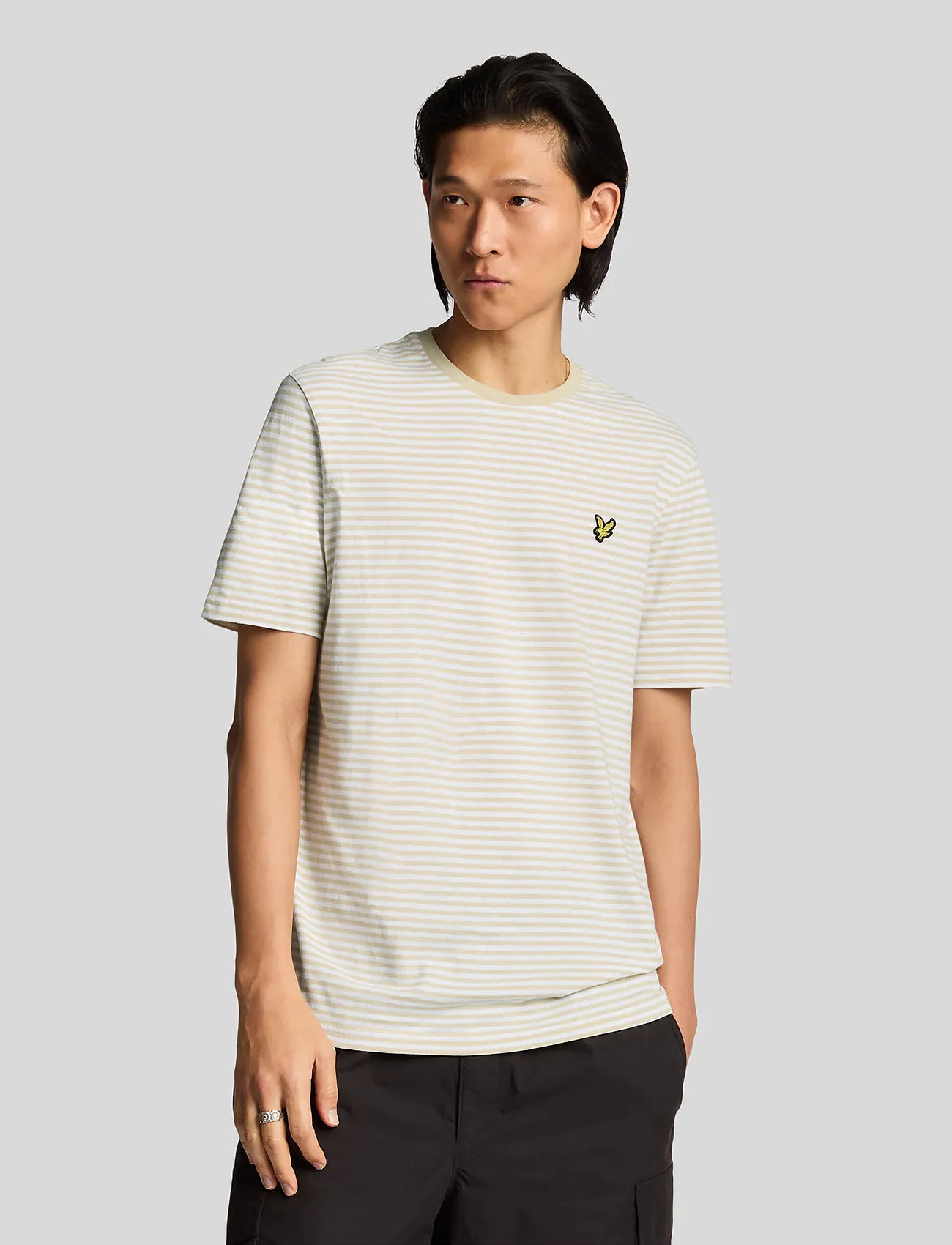 Lyle & Scott Linen Blend Breton Stripe T-Shirt, S, Multi/patterned, T-Shirts > Kortærmede, Herre