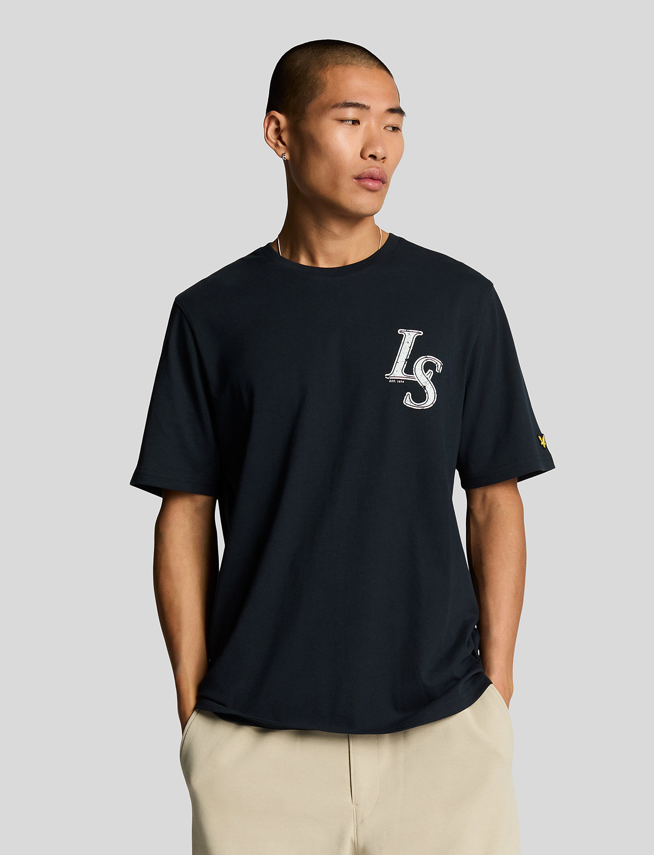 Lyle & Scott Emblem T-Shirt, M, Navy, T-Shirts > Kortærmede, Herre