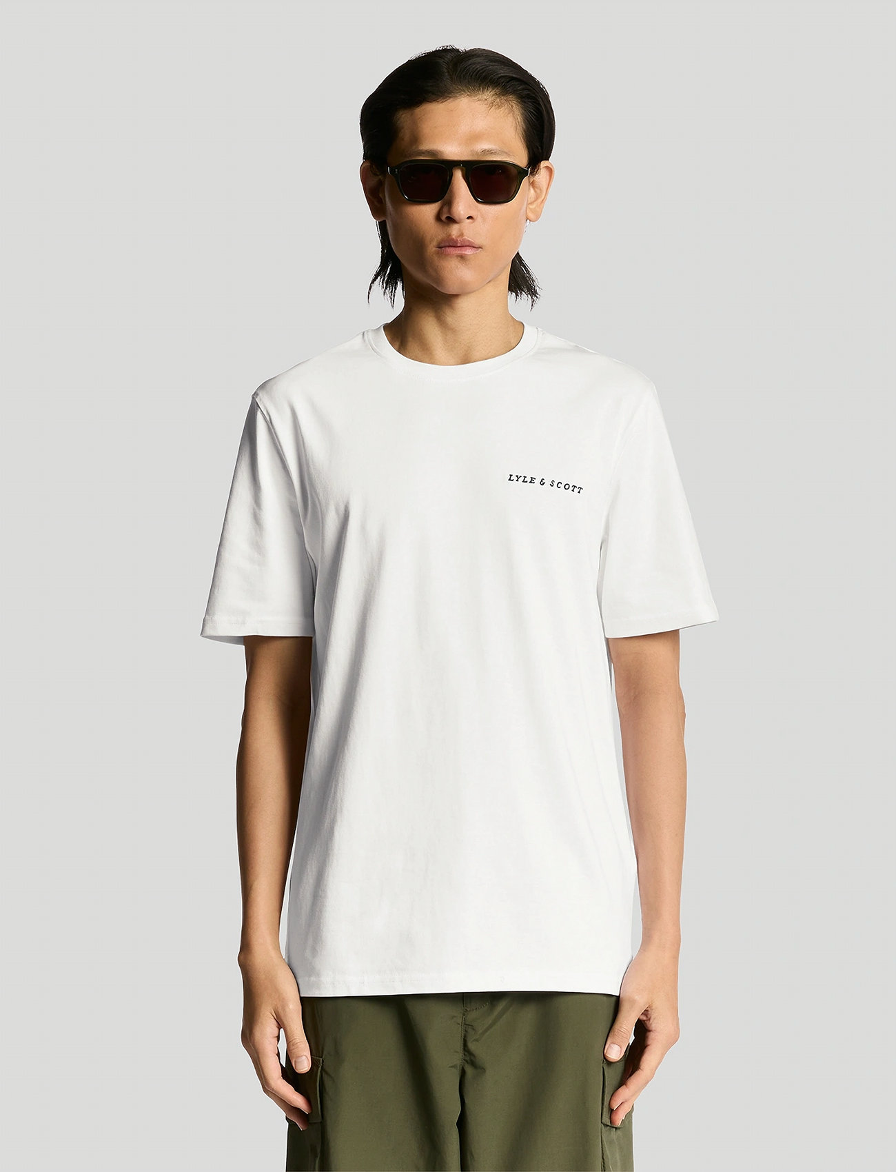 Lyle & Scott Script T-Shirt, XL, White, T-Shirts > Kortærmede, Herre