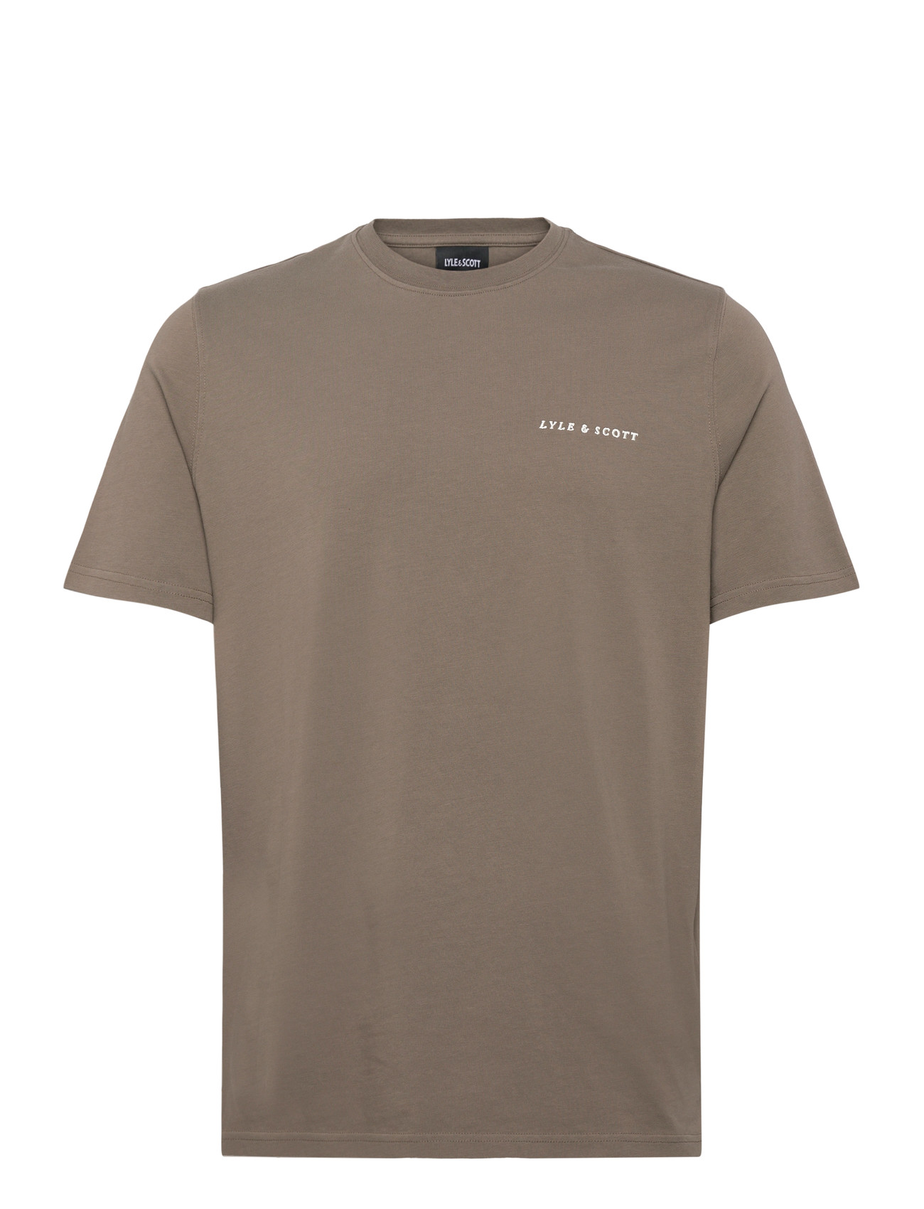Lyle & Scott Script T-Shirt, XS, Brown, T-Shirts > Kortærmede, Herre