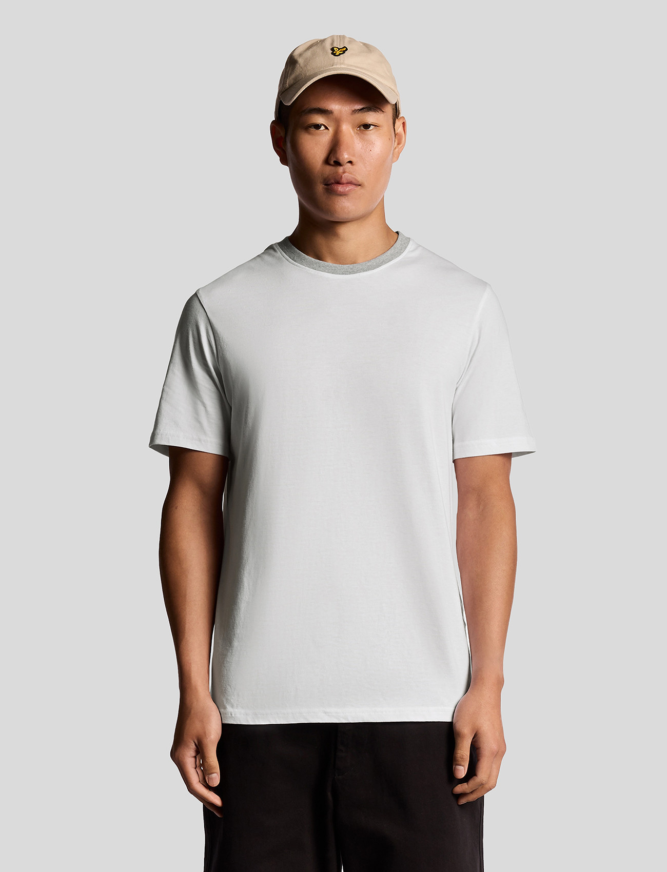 Lyle & Scott Half Raglan T-Shirt, M, White, T-Shirts > Kortærmede, Herre