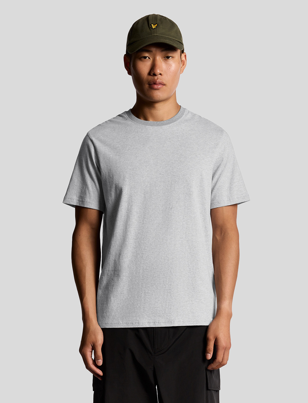 Lyle & Scott Half Raglan T-Shirt, M, Grey, T-Shirts > Kortærmede, Herre