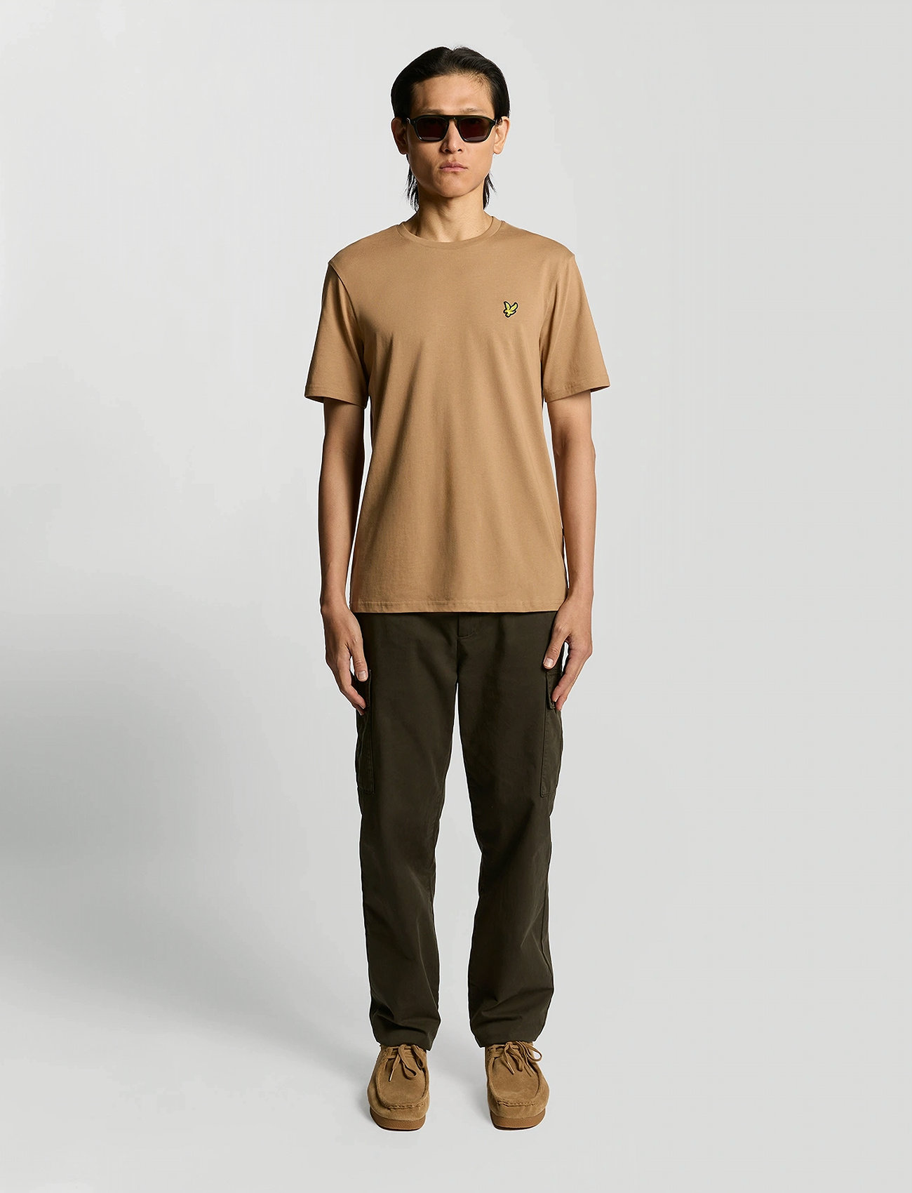 Lyle & Scott Plain T-Shirt, L, Beige, T-Shirts > Kortærmede, Herre