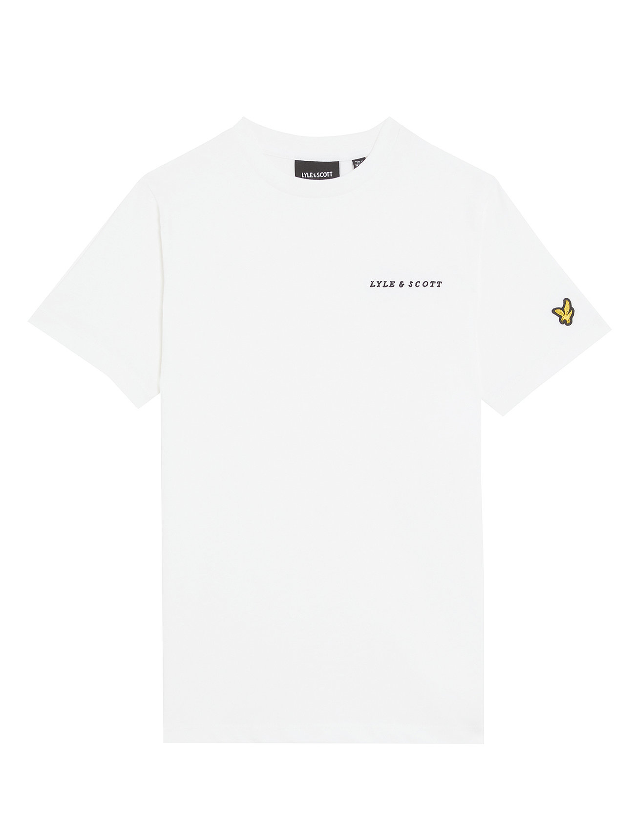 Lyle & Scott Script Embroidered T-Shirt Vit