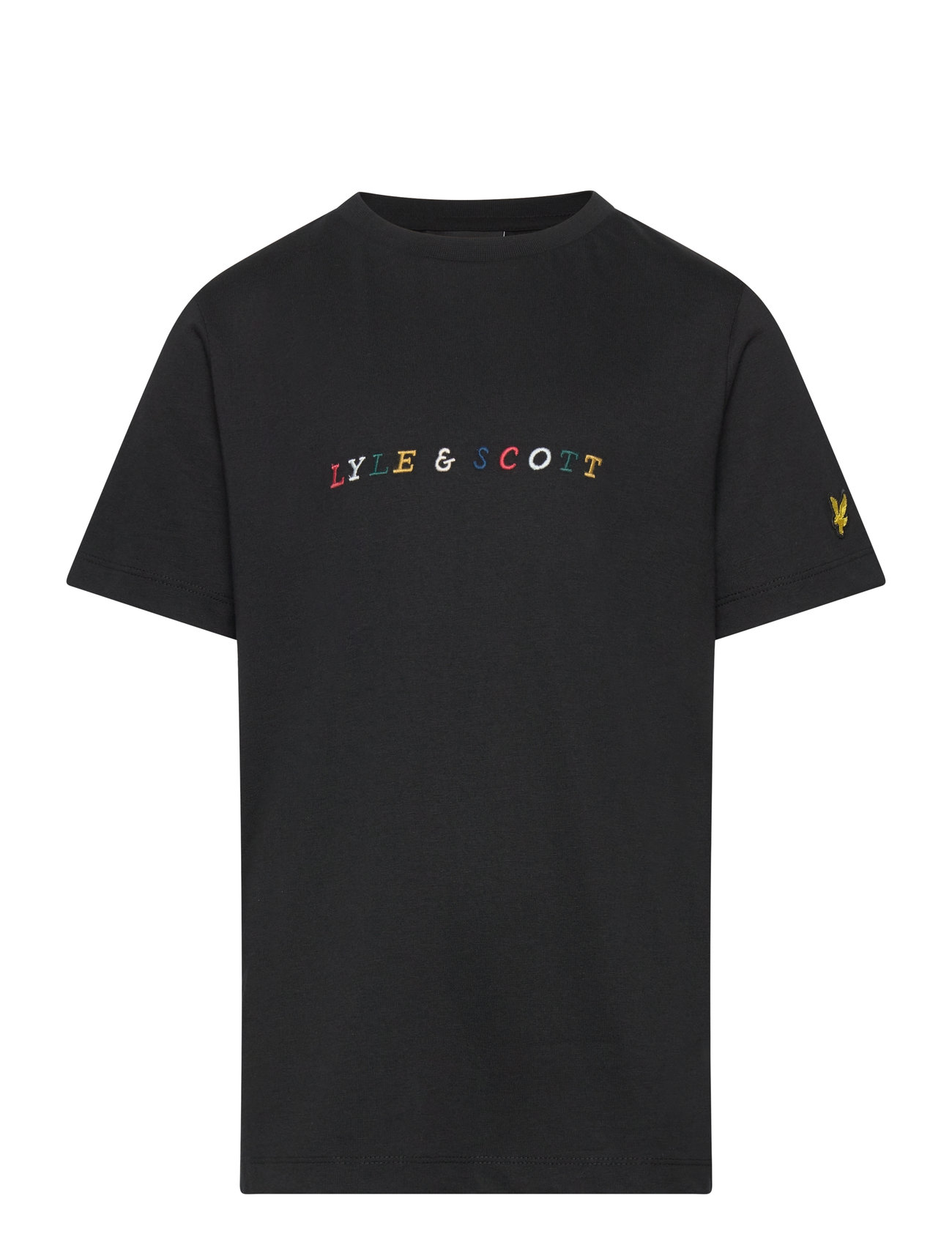 Multi Colour Embroidery T-Shirt Black Lyle & Scott