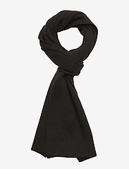 Racked rib scarf - TRUE BLACK