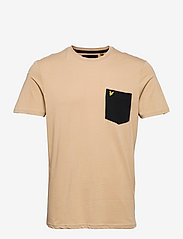 Contrast Pocket T Shirt - SAND STORM/TRUE BLACK
