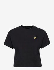 Cropped T-shirt - JET BLACK