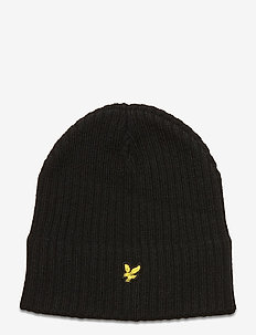 Knitted Ribbed Beanie - pipot - true black