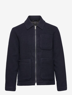 Brushed Wool Jacket - spring jackets - dark navy