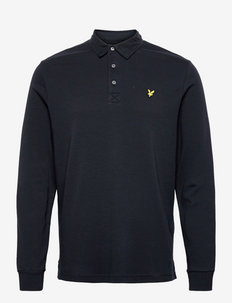 LS Brushed Collar Polo Shirt - long-sleeved polos - dark navy