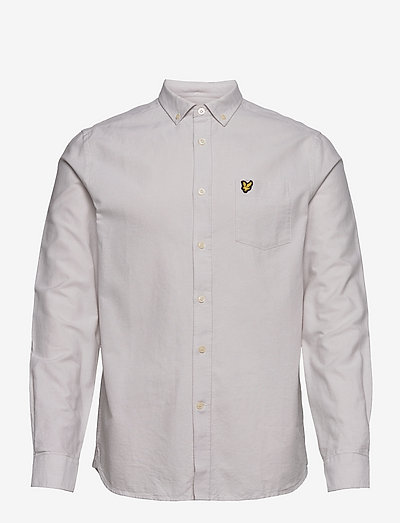 Regular Fit Light Weight Oxford Shirt - linen shirts - light mist/ white