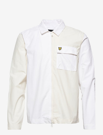 Wide Tonal Stripe Overshirt - overskjorter - white