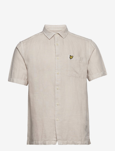 SS Washed Oxford Linen Shirt - basic shirts - light mist