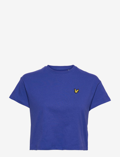 Cropped T-shirt - trumpos palaidinukės - electric cobalt