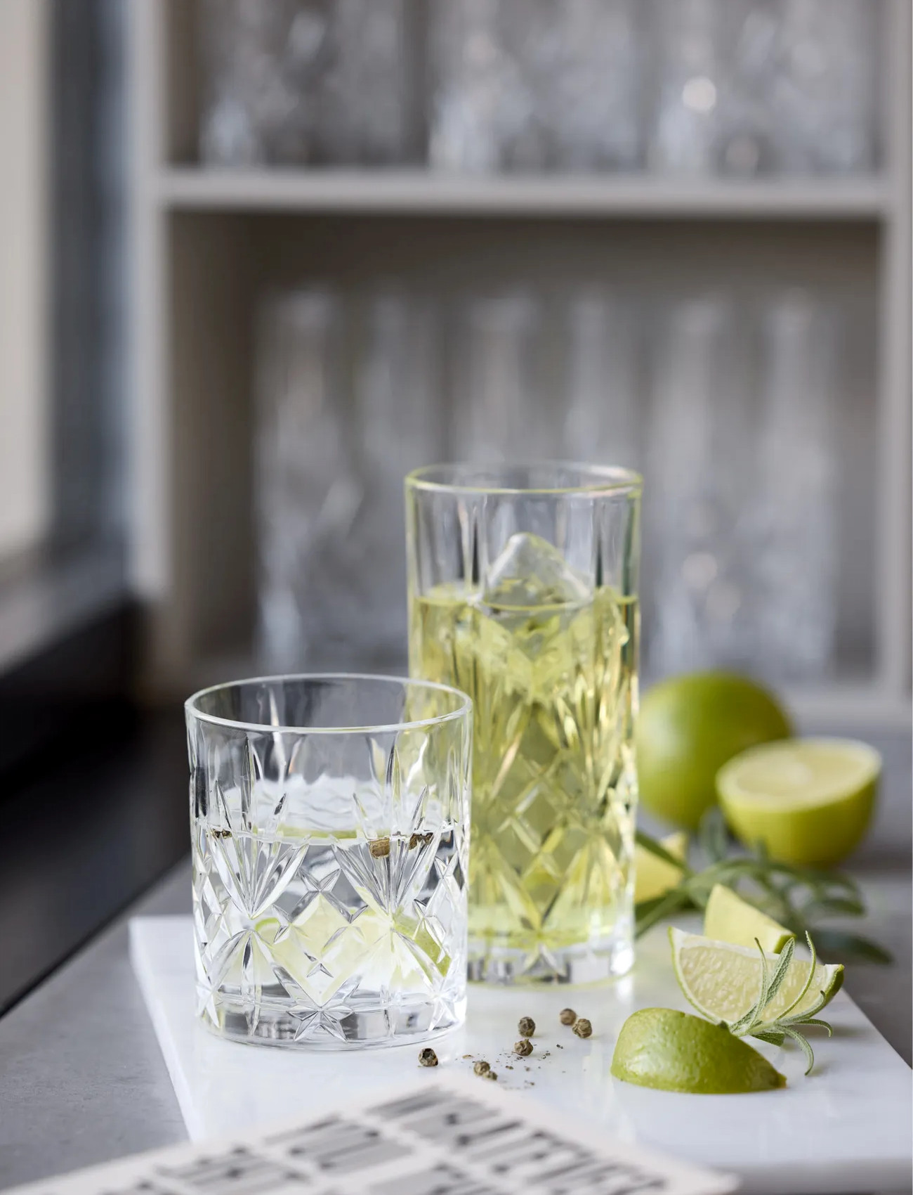 Lyngby Glas Whiskyglas/Highball Melodia 8 Dele, 7X7X15 cm, Nude, Glas > Whisky- Og Cognacglas, Unisex