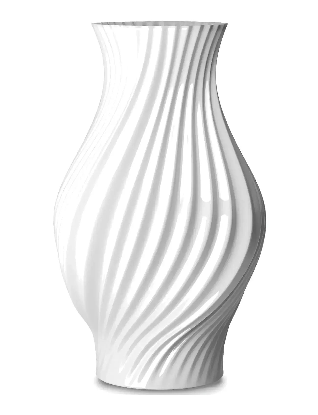 LYNGBY PORCELÆN Twist Vas H25 Cm Vit Porslin Weiß - 25 CM - Unisex