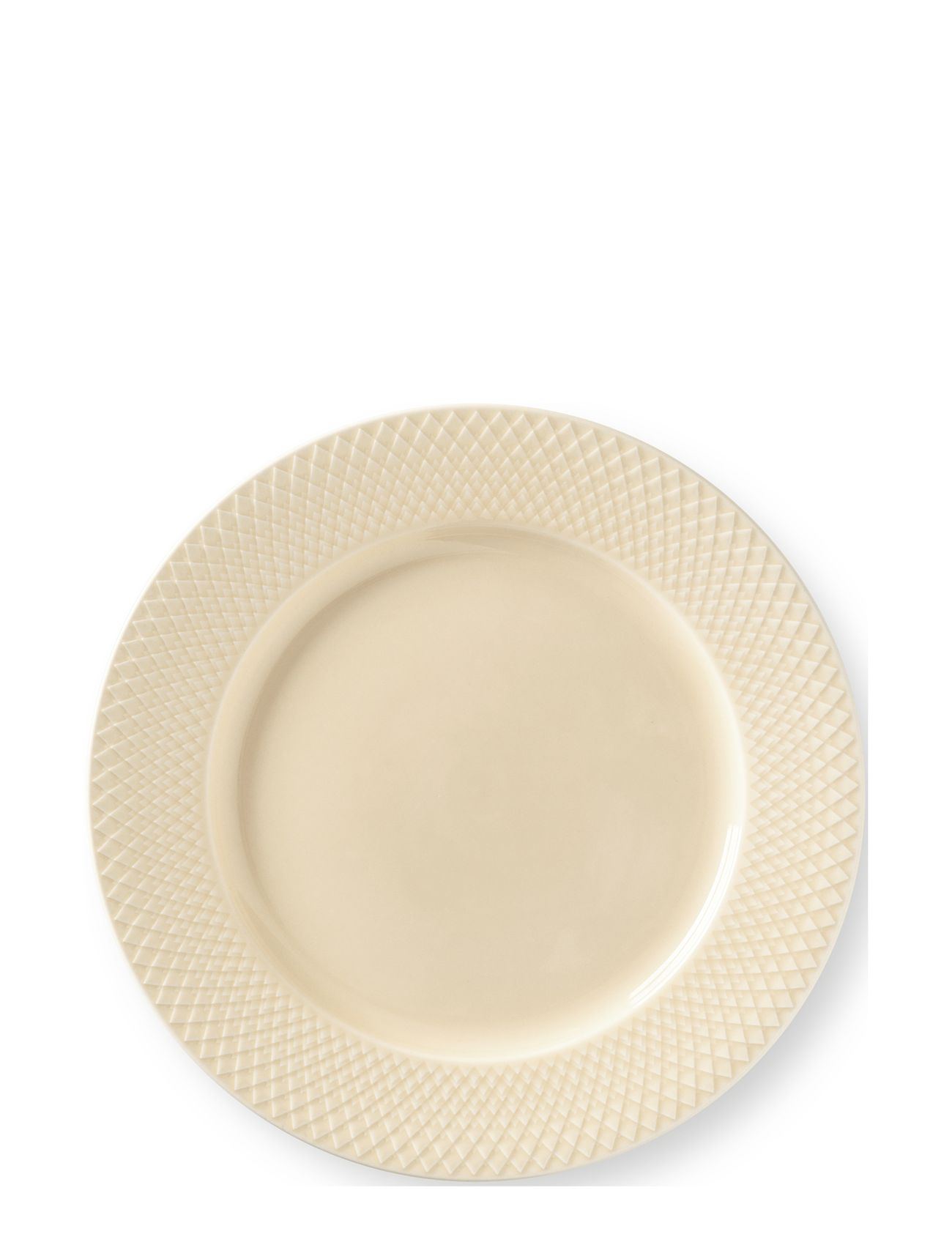 LYNGBY PORCELÆN Rhombe Earth Middagstallerken Ø27 Cm Marble Cream - Ø 27 CM - Unisex