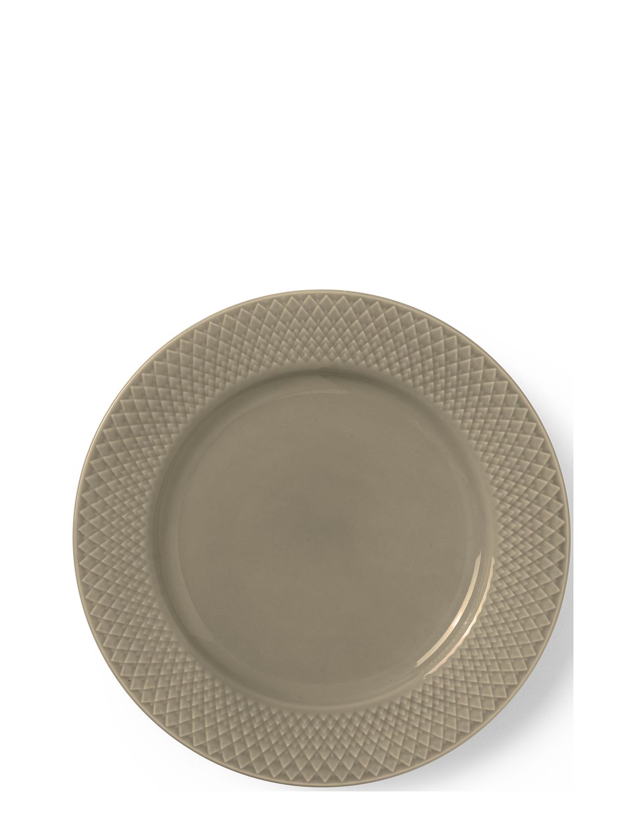 Lyngby Porcelæn Rhombe Earth Frokosttallerken Ø23 cm Clay, Ø 23 cm, Brown, Tallerkener > Middagstallerkener, Unisex