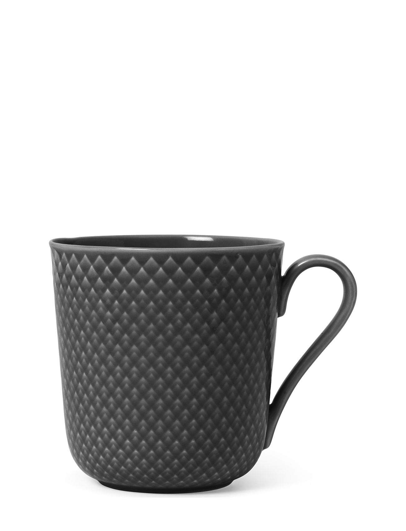 Rhombe Earth Krus Med Hank 39 Cl Slate Home Tableware Cups & Mugs Coffee Cups Black Lyngby Porcelæn