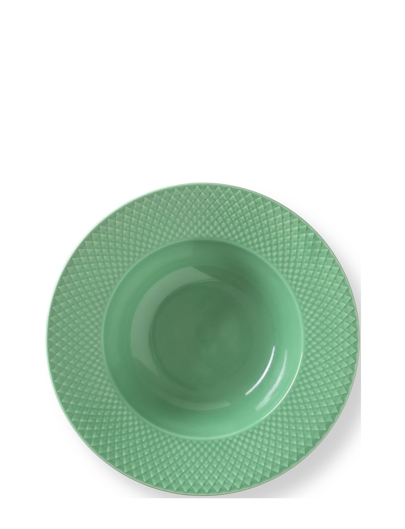 LYNGBY PORCELÆN Rhombe Color Dyb Tallerken Grün - Ø 24.5 Cm - Unisex