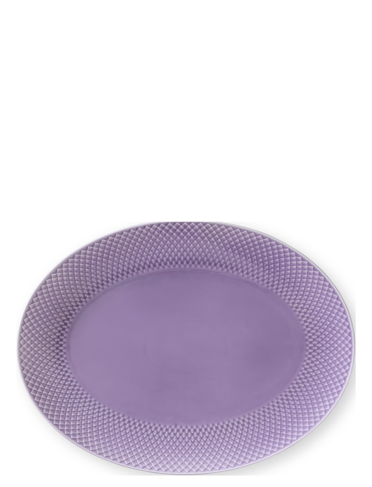 LYNGBY PORCELÆN Rhombe Color Ovalt Serveringsfad Lila - 35X26.5CM - Unisex