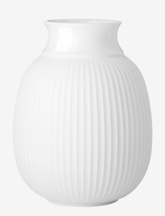Curve Vase H12.5 white porcelain - maljakot - white