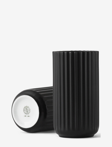Lyngby Vase H15.5 black porcelain - maljakot - black