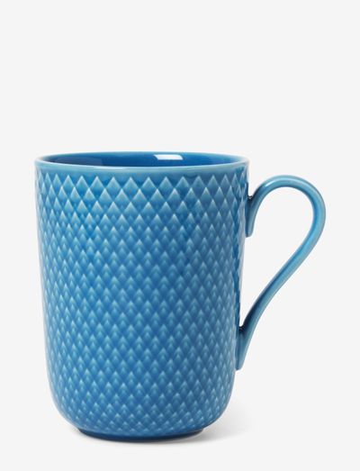 Rhombe Color Mug with handle 33 cl - kaffetassen - blue