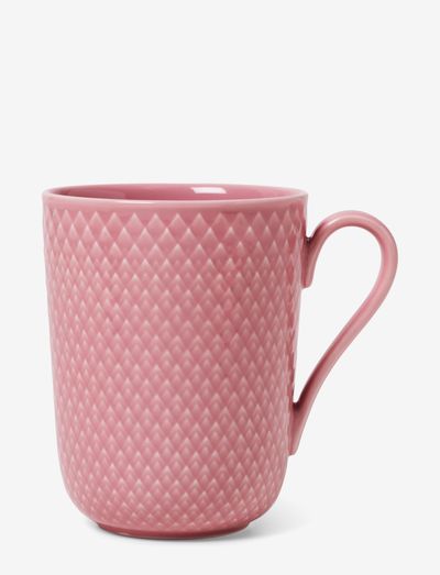 Rhombe Color Mug with handle 33 cl - kaffetassen - rose