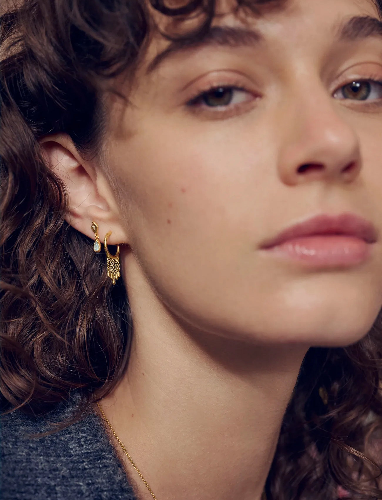Maanesten Wendy Earrings, One Size, Gold, Øreringe > Creoler, Dame