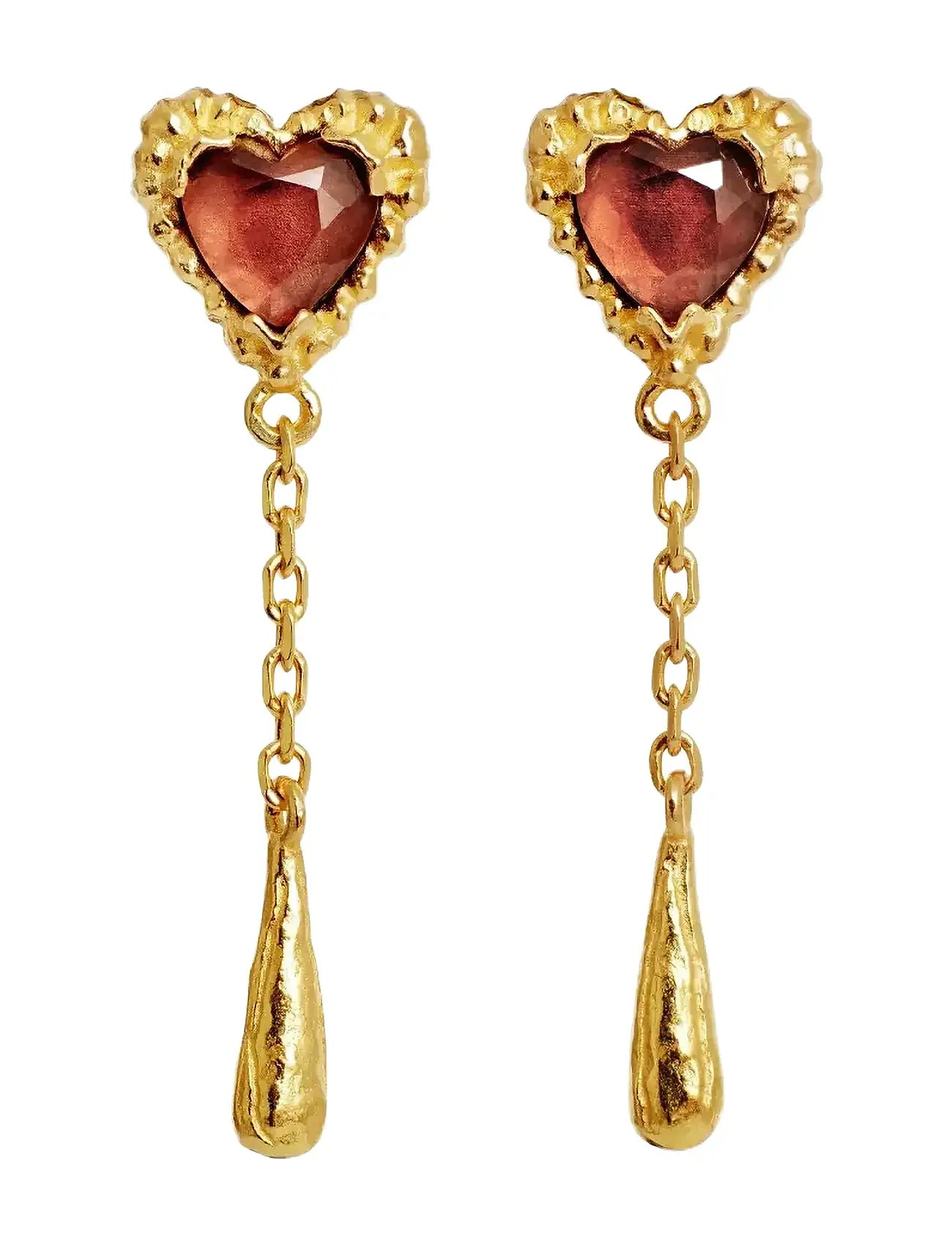 Maanesten Lady Earrings, One Size, Gold, Øreringe > Øreringe Med Vedhæng, Dame