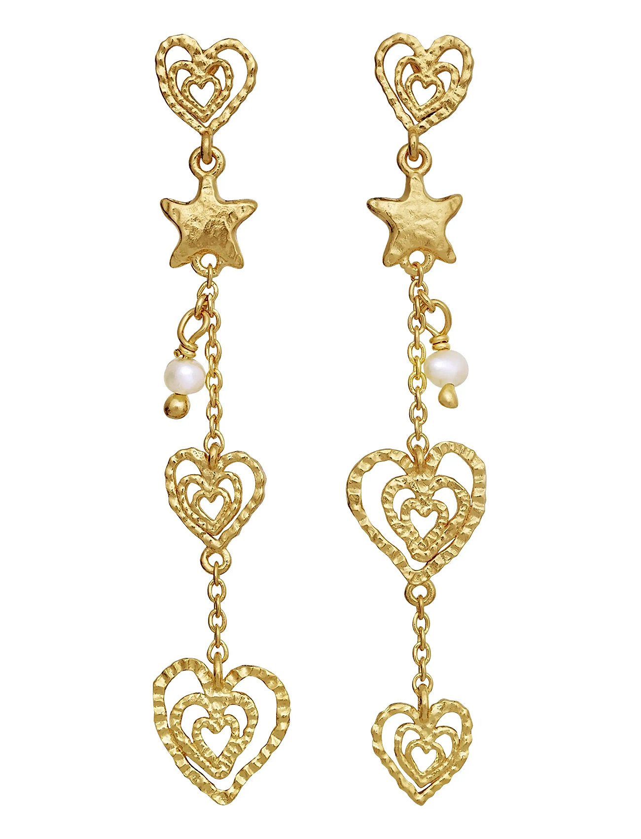 Maanesten Irena Earrings, One Size 4, Gold, Øreringe > Øreringe Med Vedhæng, Dame