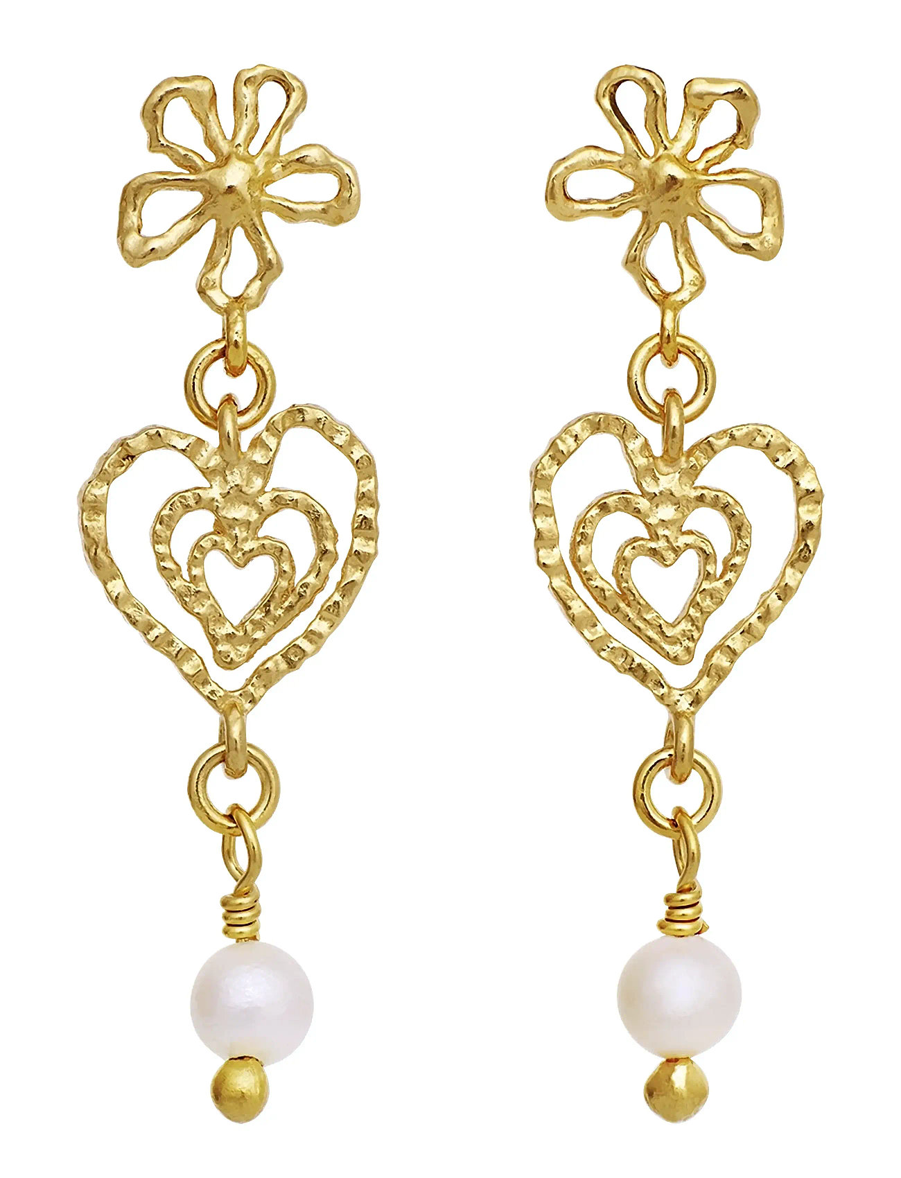 Maanesten Izabel Earrings, One Size 2, Gold, Øreringe > Øreringe Med Vedhæng, Dame