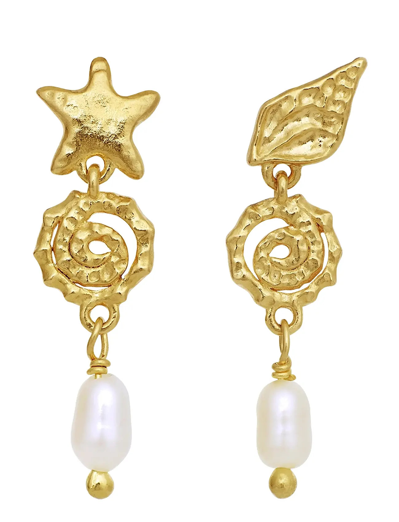 Maanesten Zumi Earrings, One Size 2, Gold, Øreringe > Øreringe Med Vedhæng, Dame