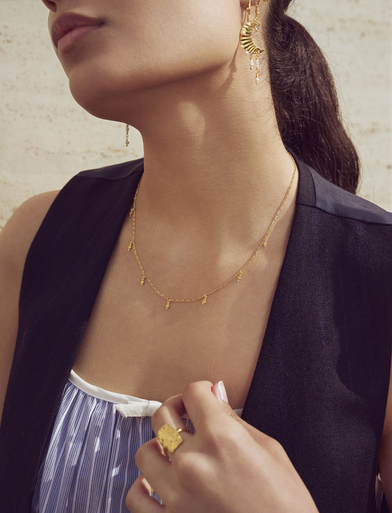 Maanesten Una Necklace, One Size, Gold, Halskæder > Kædehalskæder, Dame